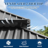 COVERONICS 12FT x 16FT Outdoor Hardtop Gazebo - Patio Cedar Wood Post Gazebo with Galvanized Steel Hardtop, Heavy-Duty Double Roof Pavilion with Netting & Curtains for Garden, Poolside, Deck, Backyard